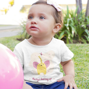 Niedlicher Elefant mit dem ständigen Nachschlagen Baby T-shirt