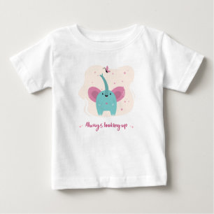 Niedlicher Elefant mit dem ständigen Nachschlagen Baby T-shirt