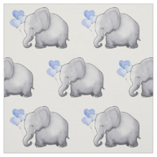 Niedlicher Elefant mit Herzen steigt Stoff