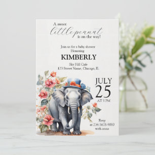 Niedlicher Elefant mit Hut Einladung