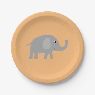  Niedlicher Elefant Pappteller