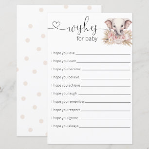 Niedlicher Elefant Pink Boho Girl wünscht sich ein