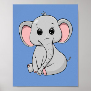 Niedlicher Elefant Poster