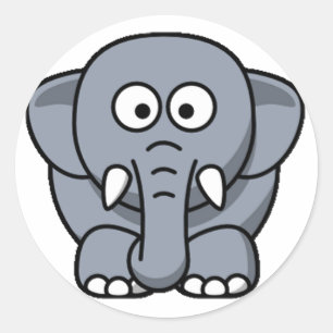 Niedlicher Elefant Runder Aufkleber