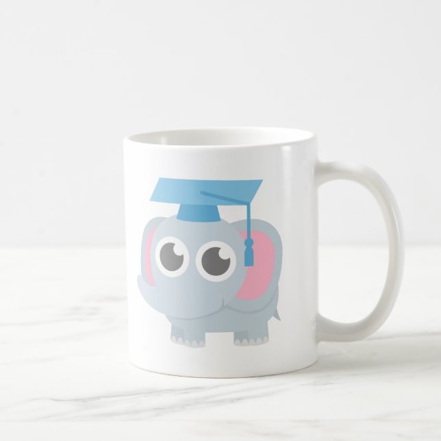 Niedlicher Elefant scherzt Kindergarten-Abschluss Kaffeetasse (Rechts)