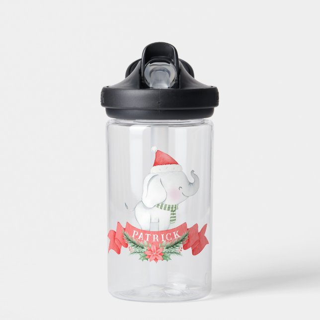 Niedlicher Elefant | Weihnachten Trinkflasche (Vorne)