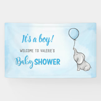 Niedlicher Elefantenbaby-Duschjunge Banner