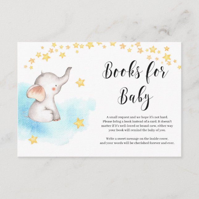 Niedlicher Elefantenballon Begleitkarte (Vorderseite)