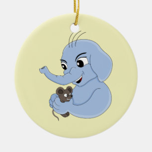 Niedlicher Elefantenjunge Cartoon Keramik Ornament
