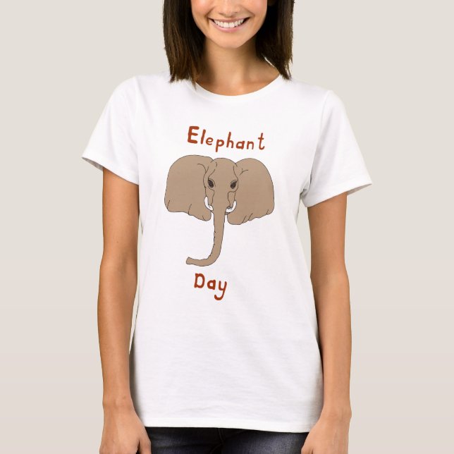 Niedlicher Elefantentag T - Shirt (Vorderseite)