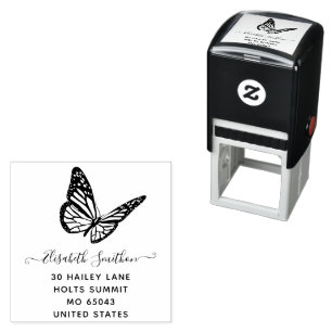 Niedlicher Elegant Butterfly Animal Personal Stati Permastempel