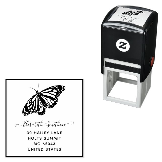 Niedlicher Elegant Butterfly Animal Personal Stati Permastempel (Beispiel)
