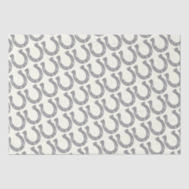 Niedlicher Elegant Glam Horseshoe Silver Glitzer Seidenpapier