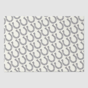 Niedlicher Elegant Glam Horseshoe Silver Glitzer Seidenpapier