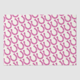 Niedlicher Eleganter Glam Horseshoe Pink Glitzer Seidenpapier