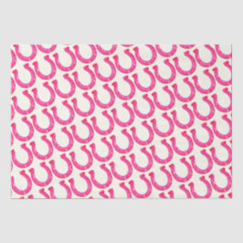 Niedlicher Eleganter Glam Horseshoe Pink Glitzer Seidenpapier