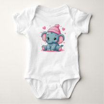 Niedlicher Elephant Baby Bodysuit
