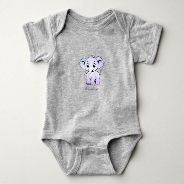 Niedlicher Elephant Baby Bodysuit Baby Strampler (Vorderseite)