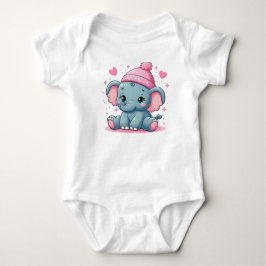 Niedlicher Elephant Baby Bodysuit Strampler