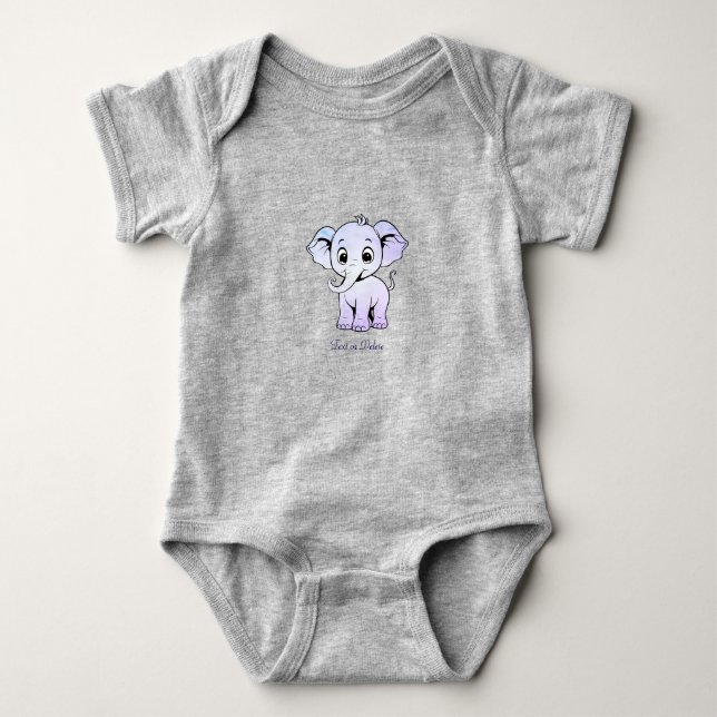 Niedlicher Elephant Baby Bodysuit Strampler (Vorderseite)