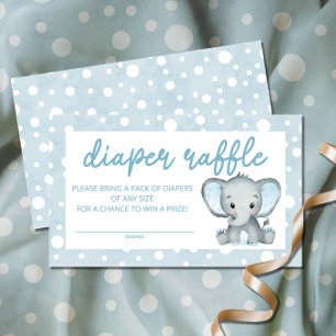Niedlicher Elephant Blue-Winaper-Gewinnschein Begleitkarte