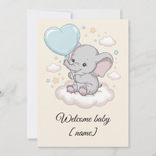 Niedlicher Elephant der benutzerdefinierten Kinder Karte