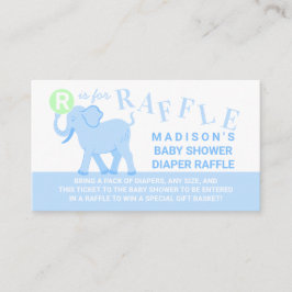 Niedlicher Elephant Diaper-Raffle-Ticket für den b Begleitkarte