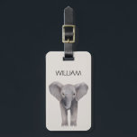 Niedlicher Elephant  Gepäckanhänger<br><div class="desc">niedliche Abbildung des personalisierten Namens Gepäckanhänger</div>