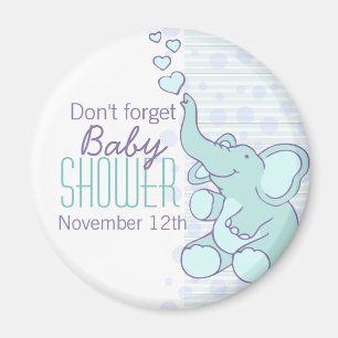 Niedlicher Elephant-Herz-Babyduschmagnet Magnet