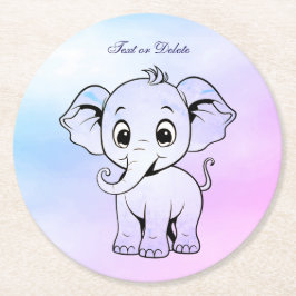 Niedlicher Elephant Paper Untersetzer
