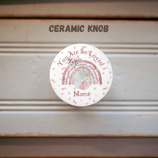 Niedlicher Elephant Rainbow Keramikknauf (Von Creator hochgeladen)