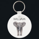 Niedlicher Elephant Schlüsselanhänger<br><div class="desc">niedlicher Schlüsselanhänger für die Darstellung von individuellen Namen</div>