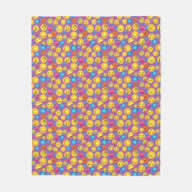 Niedlicher Emoji Druck auf lt Purple Blanket Fleecedecke (Vorderseite)