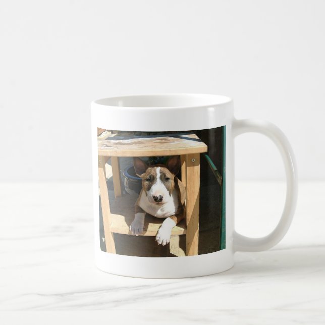 Niedlicher Englisch-Stier-Terrier-Welpe Kaffeetasse (Rechts)