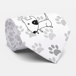 Niedlicher englischer Bull Terrier Krawatte