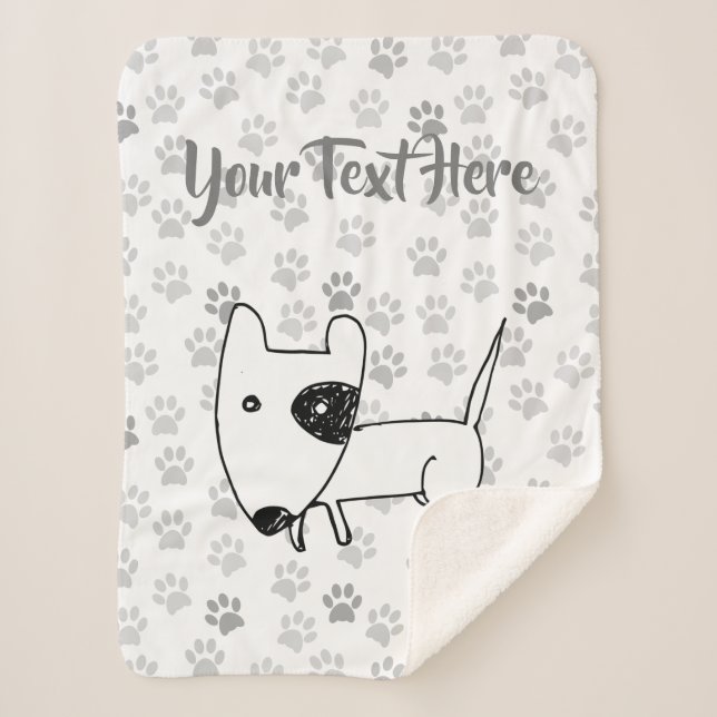Niedlicher englischer Bull Terrier Sherpadecke (Vorderseite)