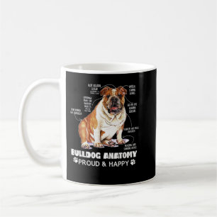 Niedlicher englischer Bulldog Anatomie Hund Lover Kaffeetasse