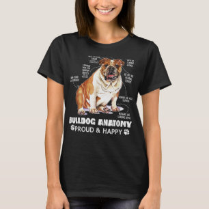 Niedlicher englischer Bulldog Anatomie Hund Lover T-Shirt