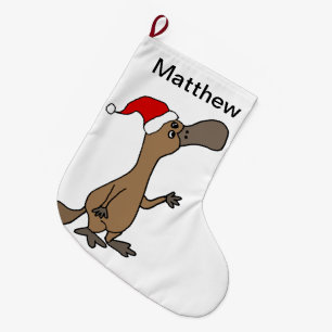 Niedlicher Ente-berechneter platypus Großer Weihnachtsstrumpf
