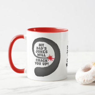 Niedlicher Entwurfstext, der durch die Witze meine Tasse