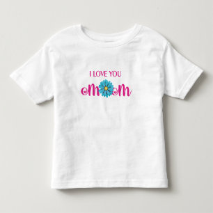 Niedlicher Entwurfstext I Liebe Mama mit Blume Kleinkind T-shirt