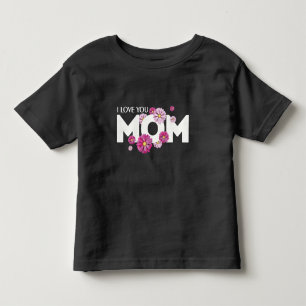 Niedlicher Entwurfstext I Liebe Mama mit Blume Kleinkind T-shirt