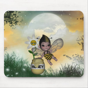 Niedlicher entzückender Baby-Hummel-Bienen-Honig Mousepad