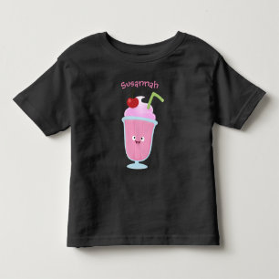Niedlicher Erdbeereis Sundae Cartoon Kleinkind T-shirt