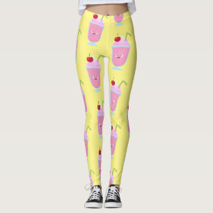 Niedlicher Erdbeereis Sundae Cartoon Leggings