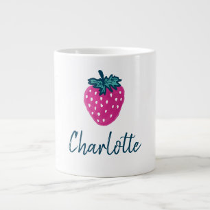Niedlicher Erdbeerobst Individuelle Name Jumbo-Tasse