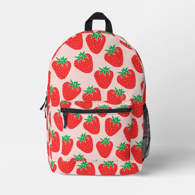 Niedlicher Erdbeerrücksack Bedruckter Rucksack (Vorderseite)