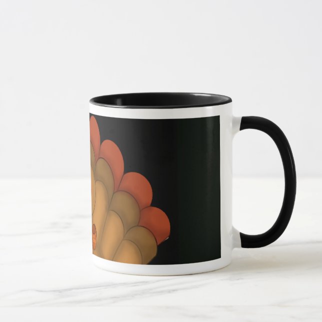 Niedlicher Erntedank die Türkei Tasse (Rechts)