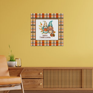 Niedlicher Erntedank Gnomes Poster