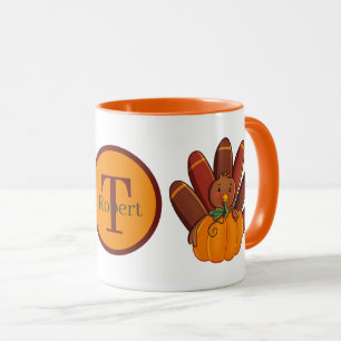 Niedlicher Erntedank Holiday Pute, Puten hinzufüg Tasse